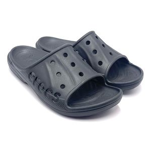 Crocs 12000-410 Unisex Black Rubber Slip On Casual Clog Sandals Size US 12